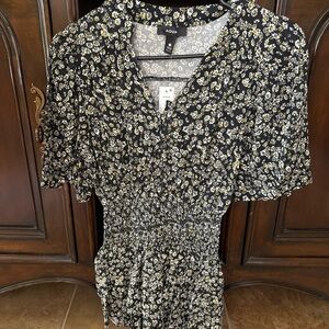 Aqua Floral Dress Small NWT